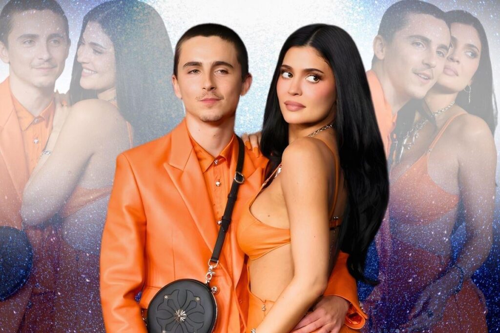Kylie Jenner & Timothée Chalamet Marty Supreme Photos