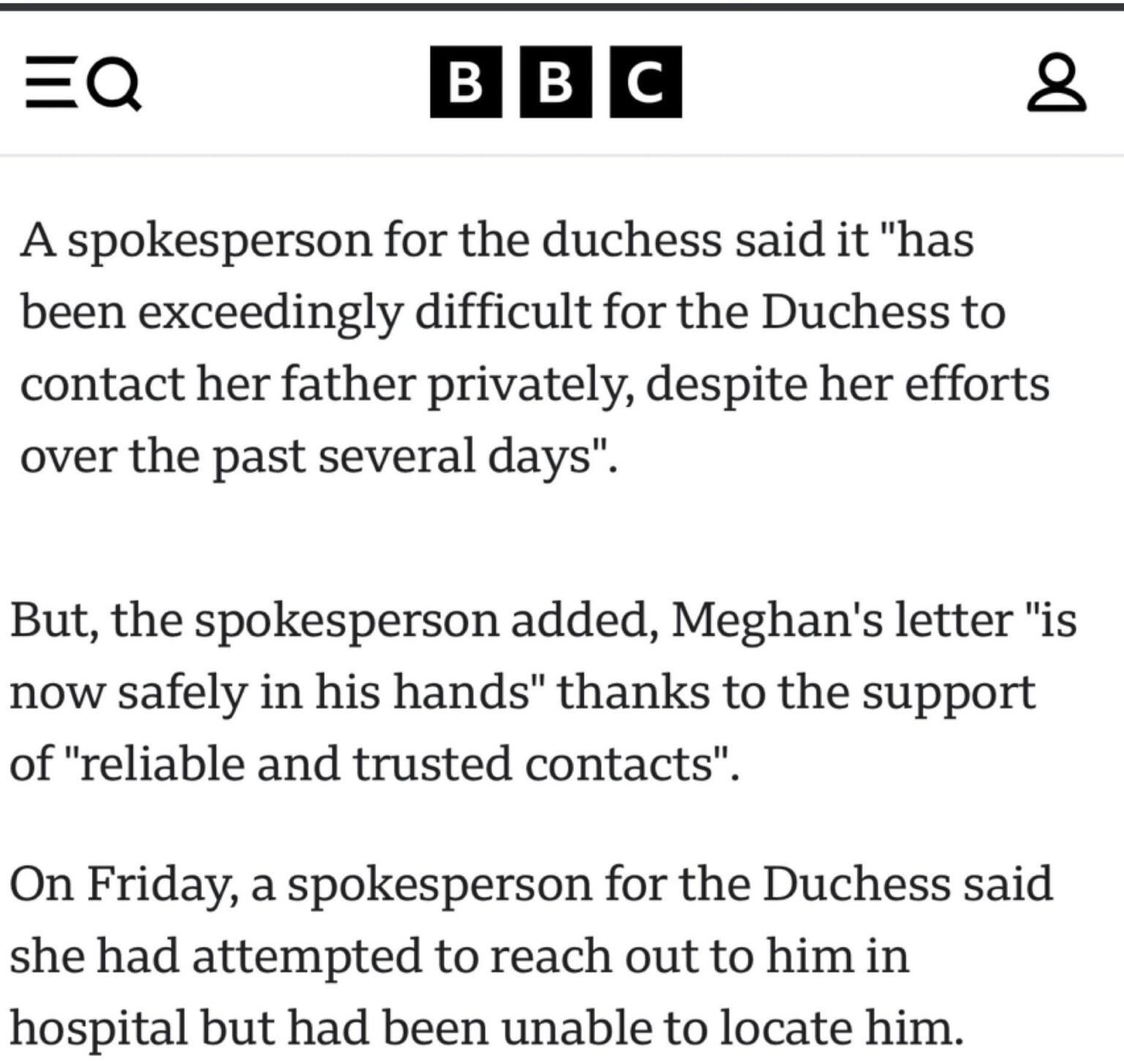 Meghan’s spokesperson issues another statement about contacting her dad