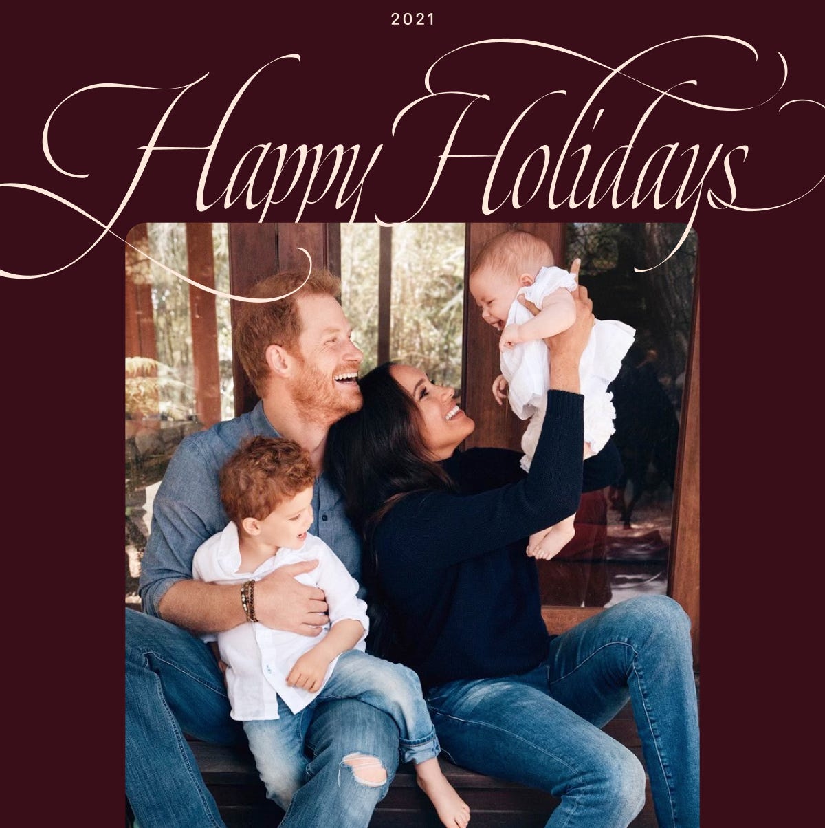 prince harry meghan markle christmas card 2021