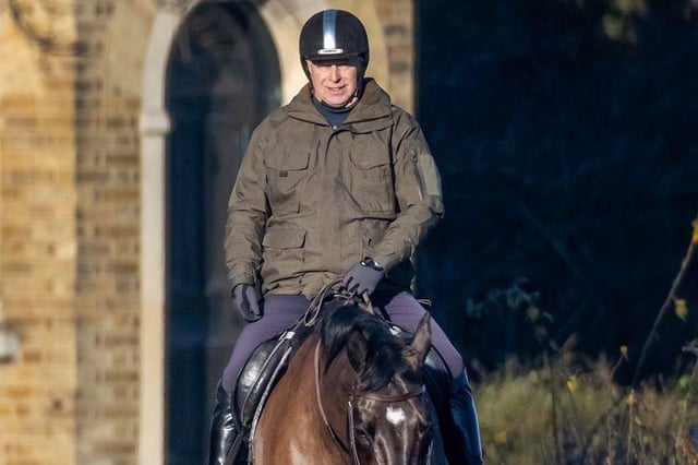 Andrew photographed out riding again in Berkshire