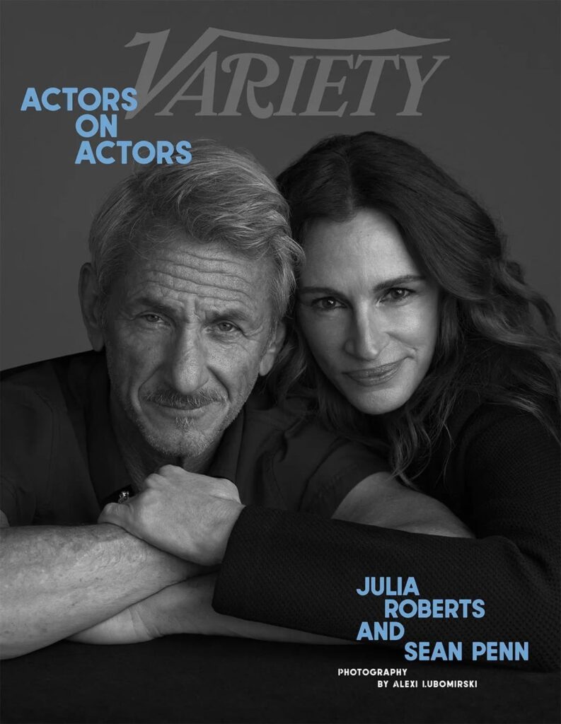Julia Roberts and Sean Penn for Variety's Actors on Actors; Photography by Alexi Lubomirski