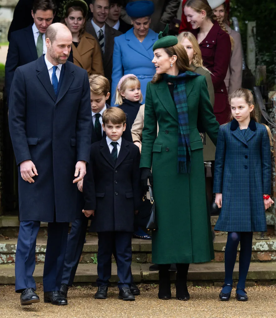 Royal family dressed for church
