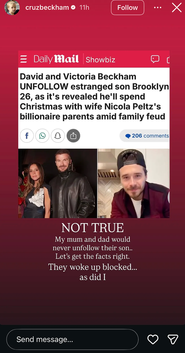 social media post addressing rumors about family relationships social media post addressing rumors about family relationships