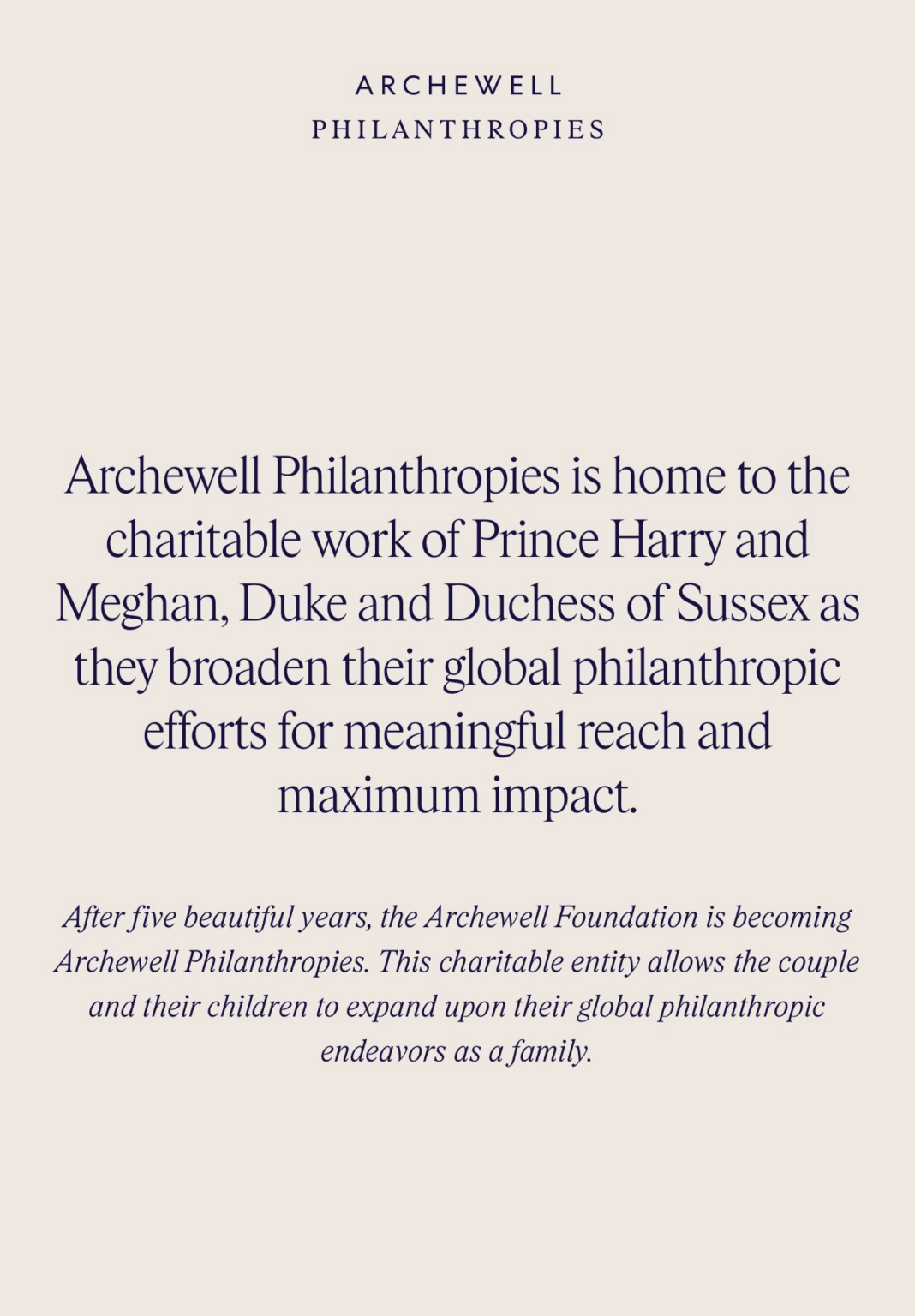 Prince Harry and Meghan’s Archewell Foundation is becoming Archewell Philanthropies after 5 years