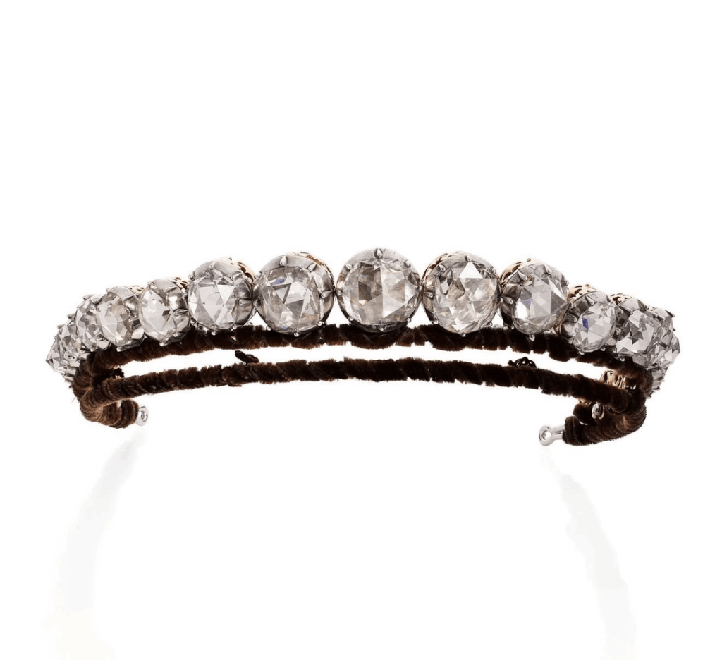 Rosenborg Castle shares new photos of the Danish Rosecut Diamond Bandeau Tiara, commissioned by Queen Mary in 2024 & made from a c.1840s diamond belt, with the original settings preserved