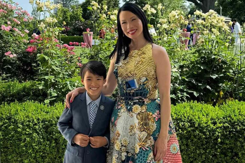 Lucy Liu jokes her 10-year-old son Rockwell Lloyd ‘does not know how cool’ she is ‘but he knows that I can make a killer piece of chicken, and I can heat up a nice lasagna’