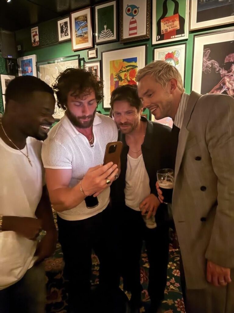 Daniel Kaluuya with Aaron Taylor-Johnson, Joseph Dempsie, and Nicholas Hoult