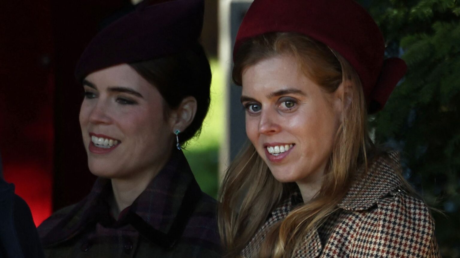 Princess Beatrice and Eugenie Avoided Fans on Christmas Day Princess Eugenie and Princess Beatrice attend church on Christmas Day 2025 wearing matching red hats