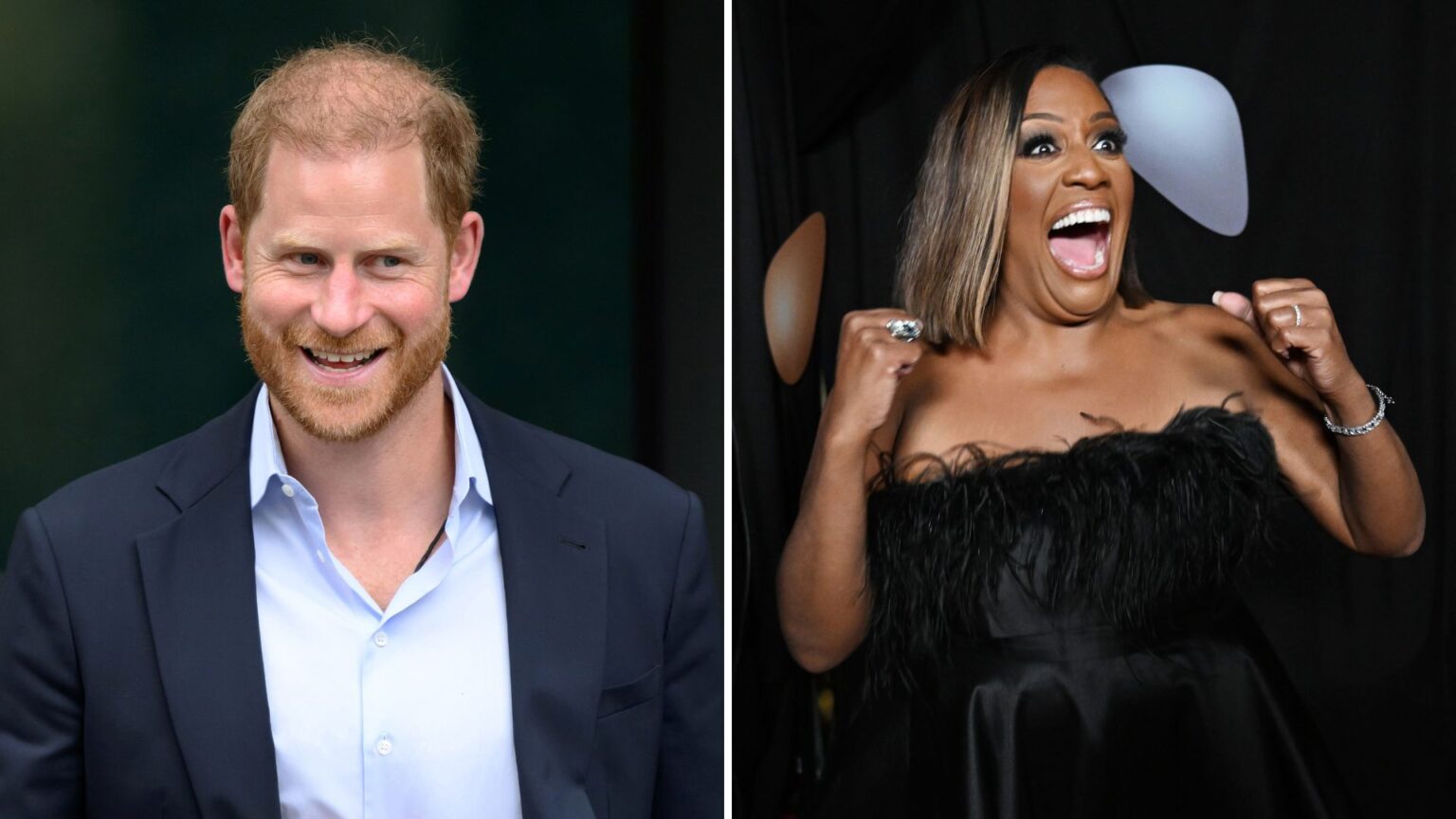 Prince Harry’s unexpected collaboration with Alison Hammond A composite of a picture of Prince Harry and a picture of Alison Hammond looking happy at the NTAs