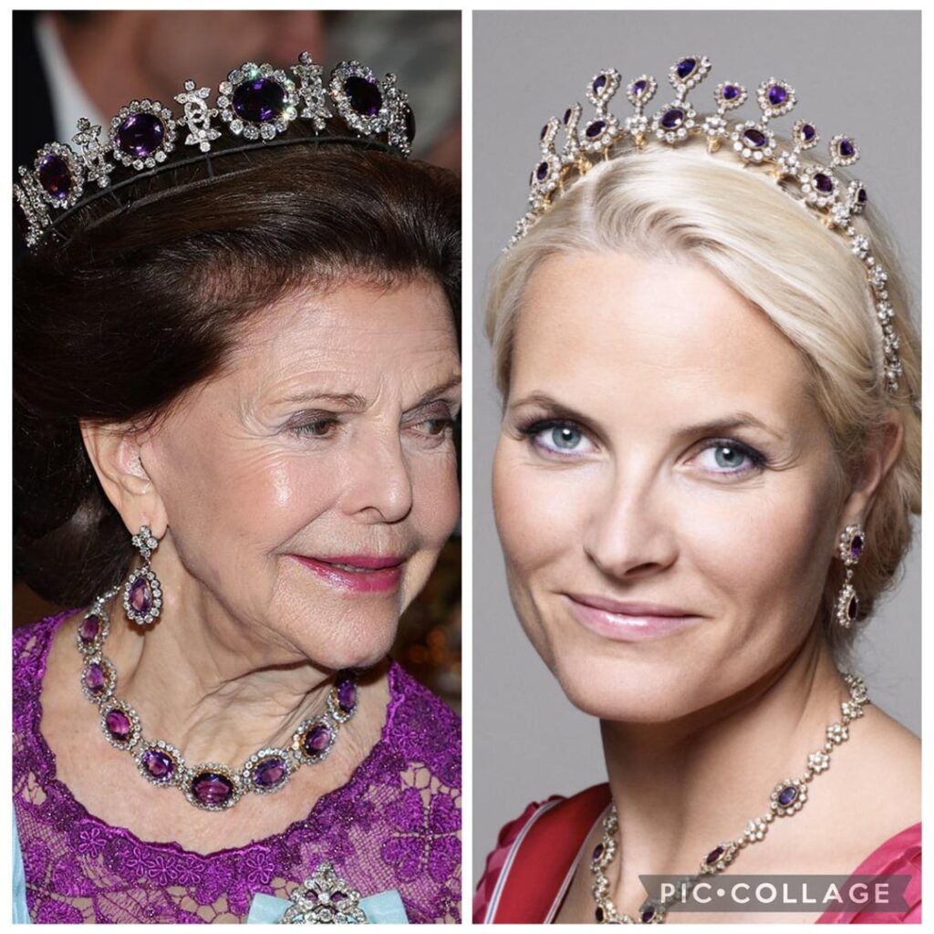 Tiara v. Tiara, amethyst version: Which is the more dazzling, Norway’s Amethyst Parure or Sweden’s Napoleonic Parure?