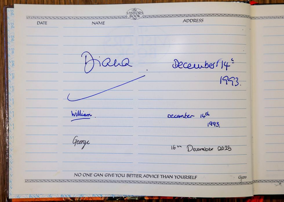 Visitor book at The Passage