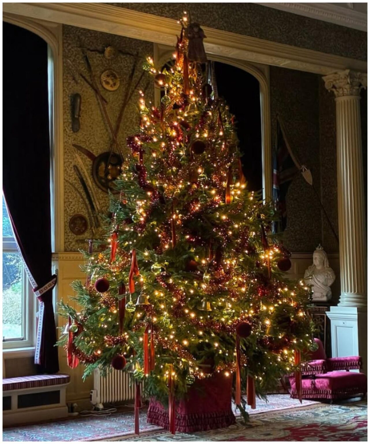 The Christmas tree at Sandringham Estate