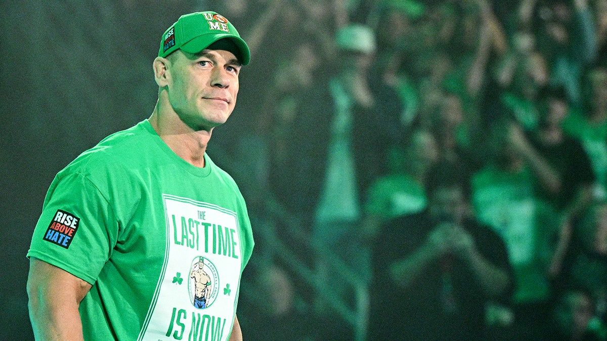 John Cena comes out to the Boston crowd