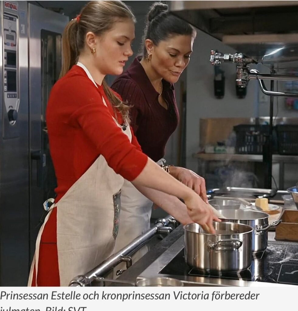 Crown Princess Victoria and the Children make Traditional Swedish Meatballs( Kottbullar) for Christmas.