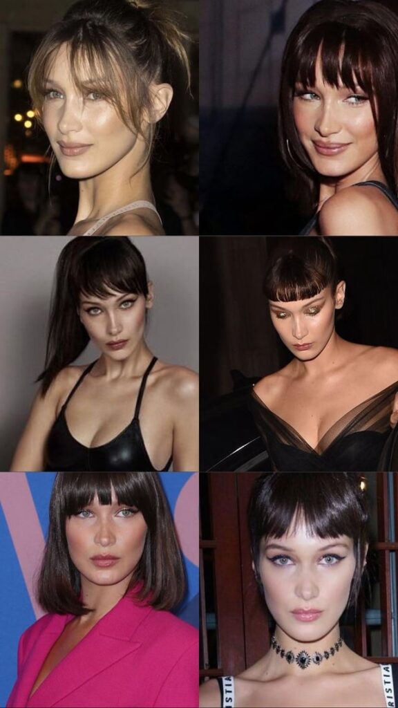 Different bangs on different celebs