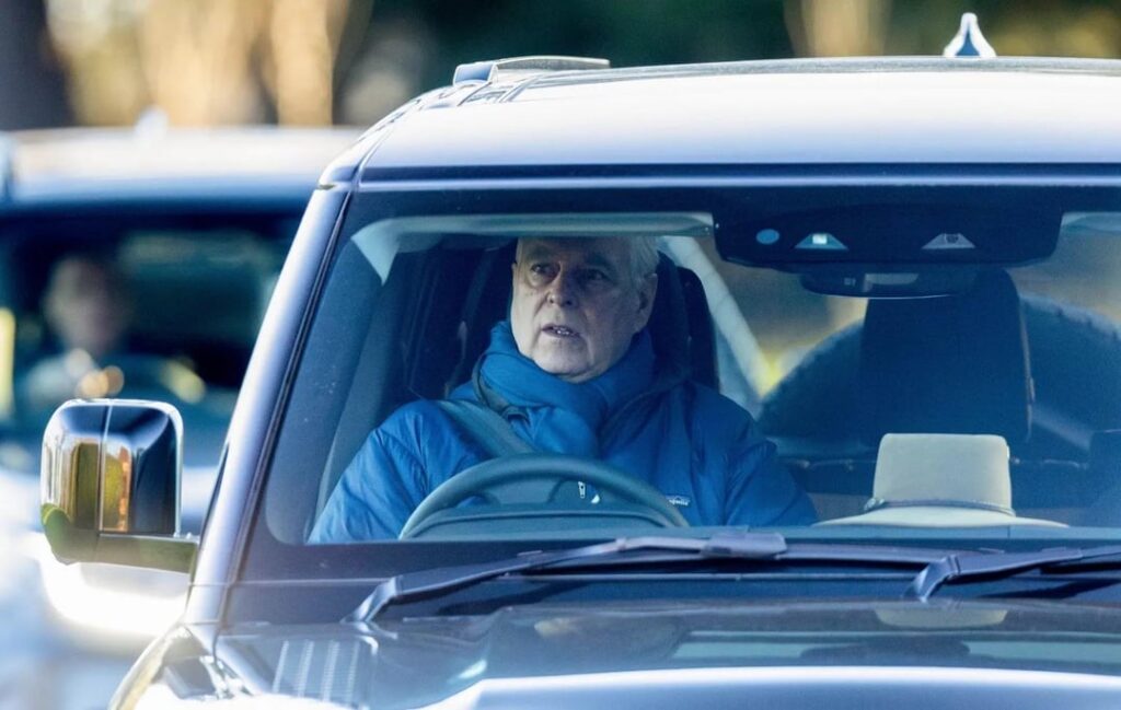 Andrew conveniently photographed driving around Windsor yesterday