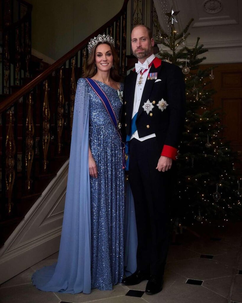 Prince William and Princess Kate at tonight’s German state banquet