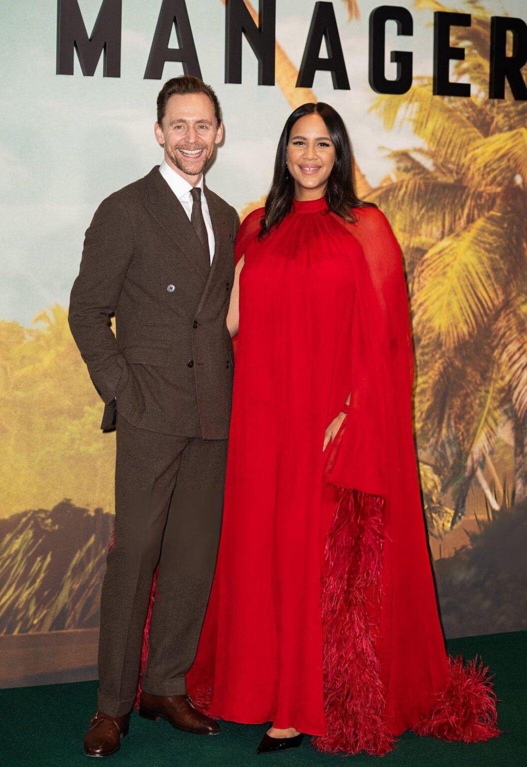 Tom Hiddleston and Zawe Ashton at the premiere of ‘The Night Manager’ Season 2 in London. (December 10, 2025)