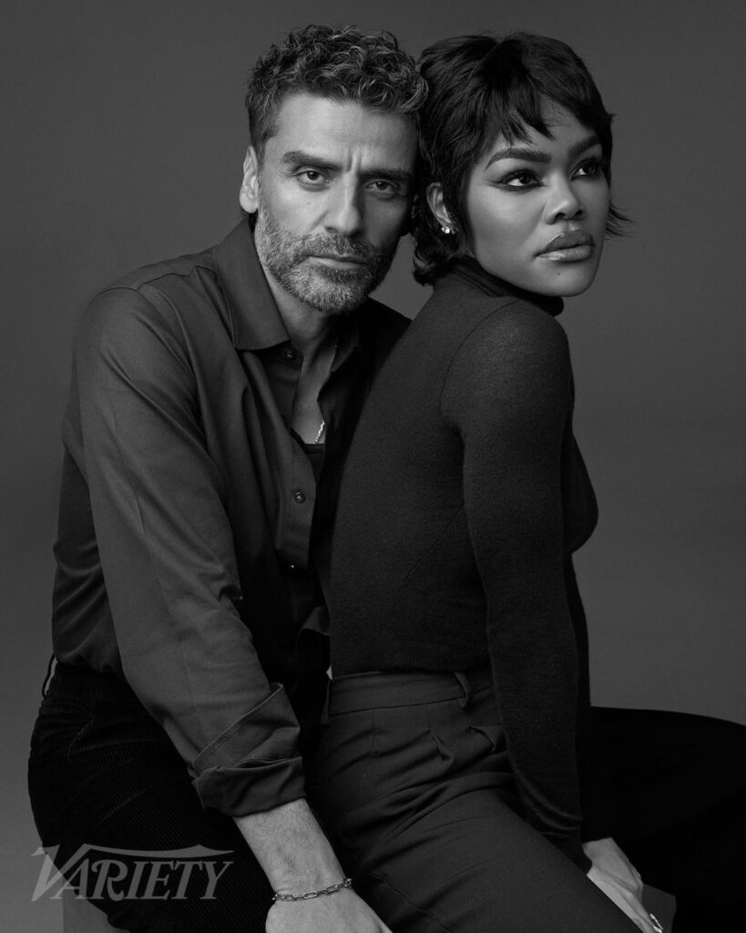 Oscar Isaac & Teyana Taylor for Variety’s Actors on Actors. Photographed by Alexi Lubomirski.