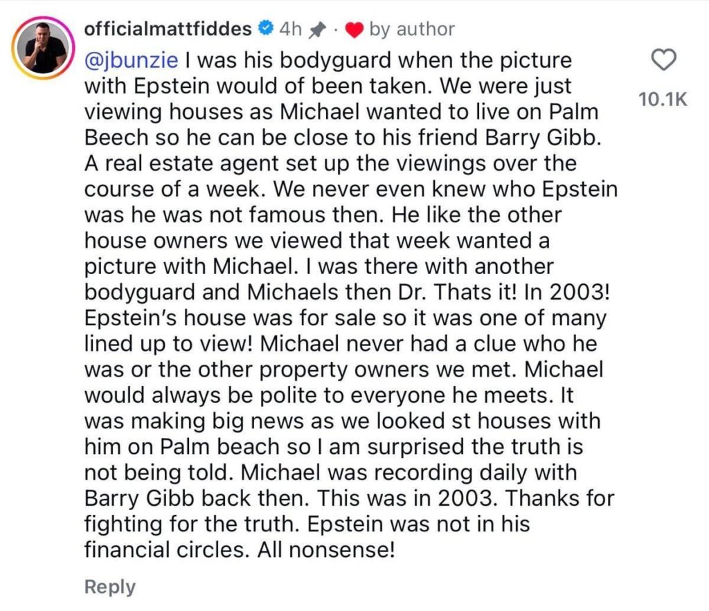 "All nonsense!": Michael Jackson’s former bodyguard slams the Trump administration for releasing a deceptive photo of Jackson and Epstein to try to make it appear that the two had ties.
