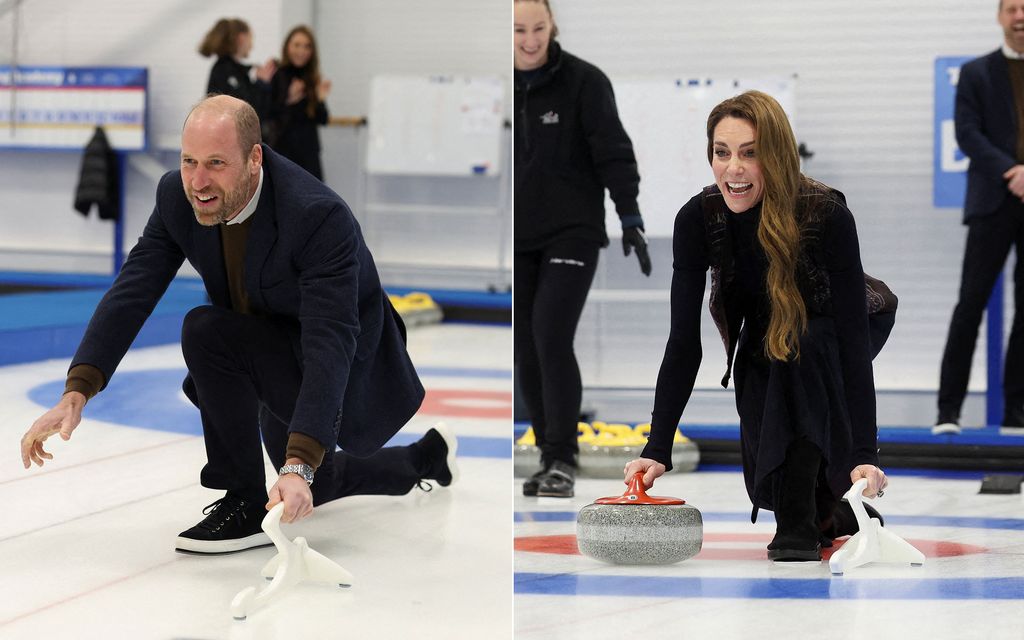 William and Kate went head to head at the curling academy