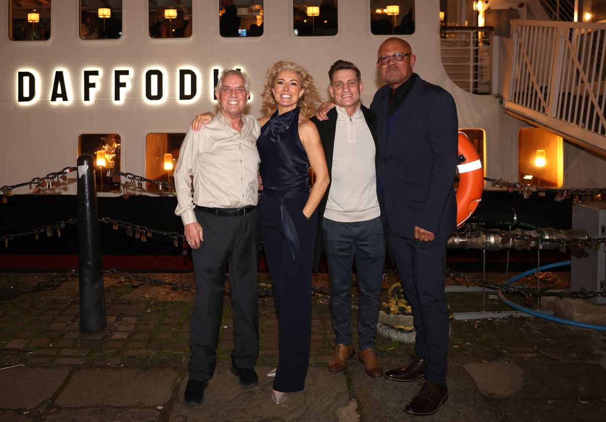 Louis Emerick, Philip Olivier and Suzanne Collins put the wheels in motion for the Brookside reunion party