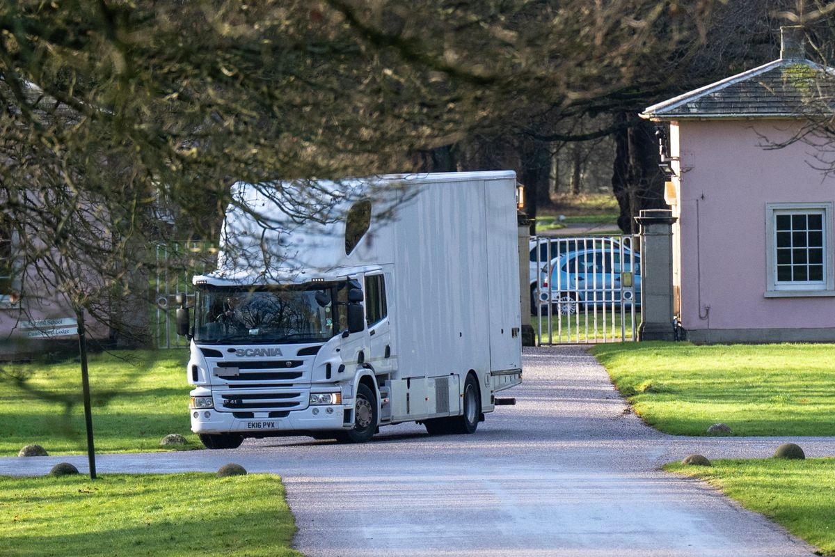 The removal van was seen leaving Royal Lodge on Friday as disgraced Andrew Mountbatten-Windsor prepares to leave his Windsor home