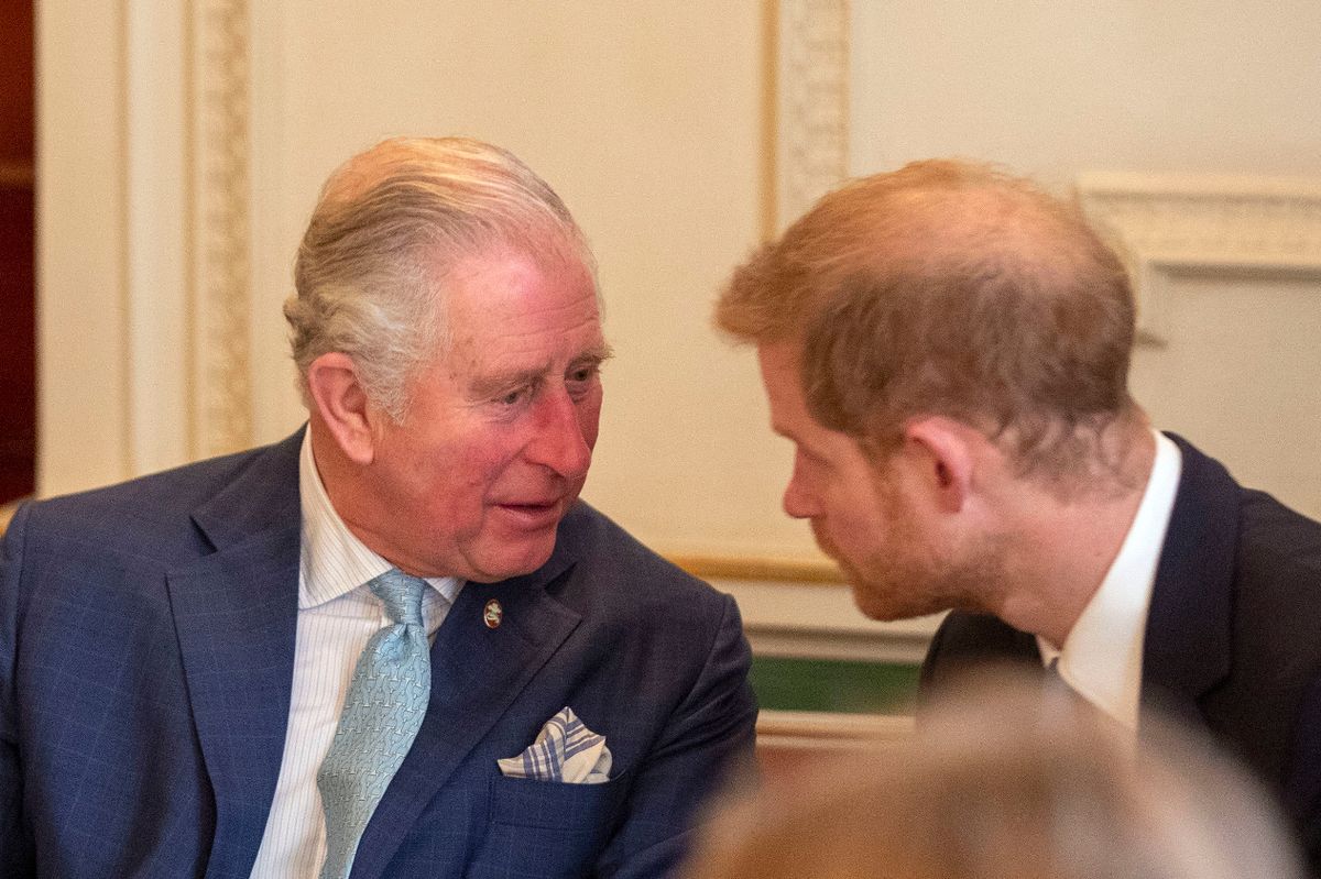 The King with Prince Harry 