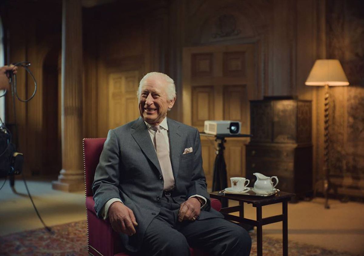 The King during filming for his documentary at Dumfries House 