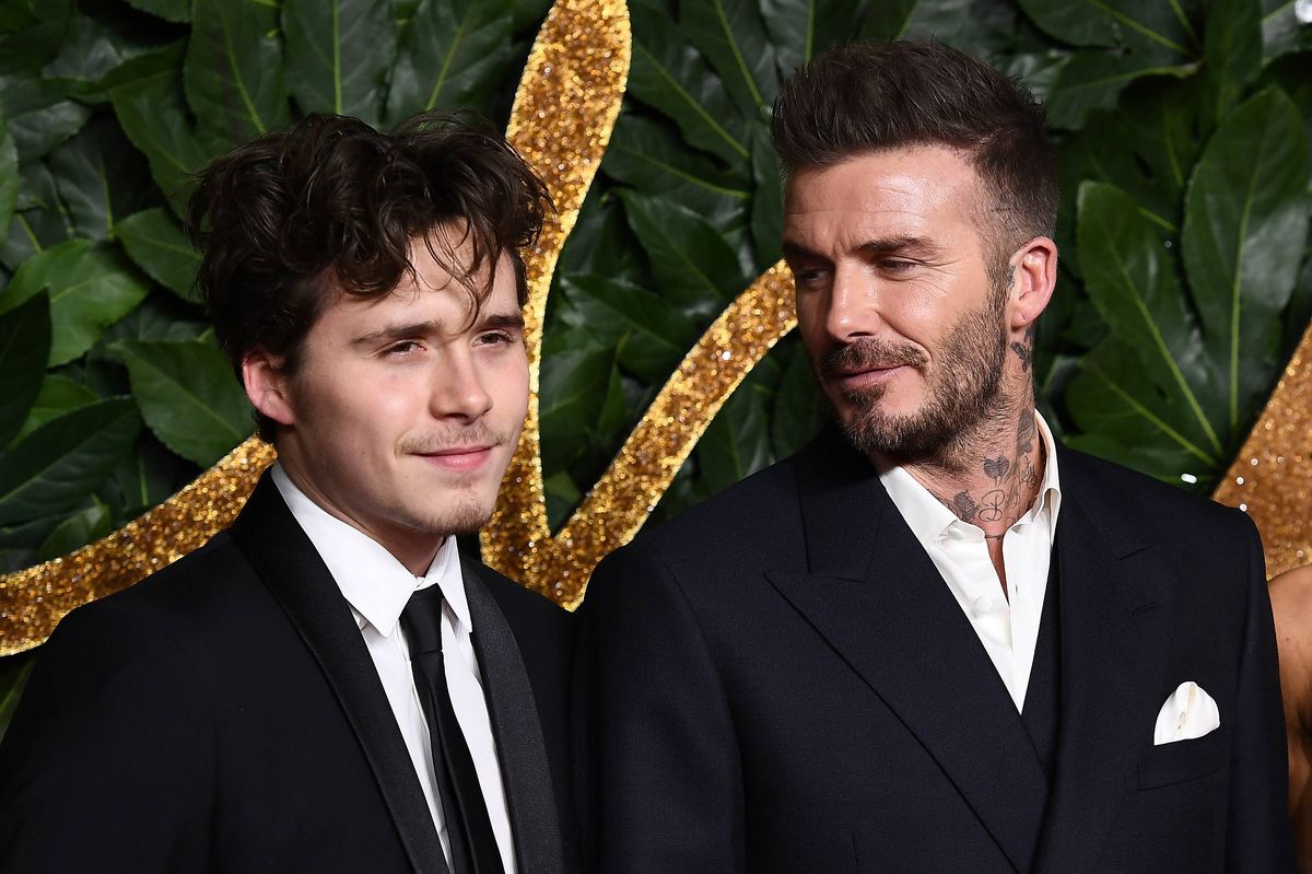 Brooklyn and David Beckham