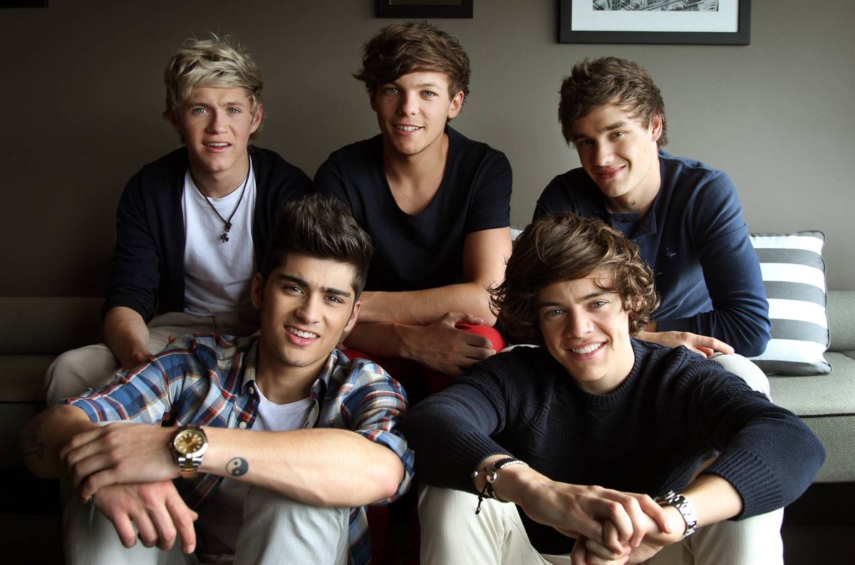 One Direction pictured in 2012