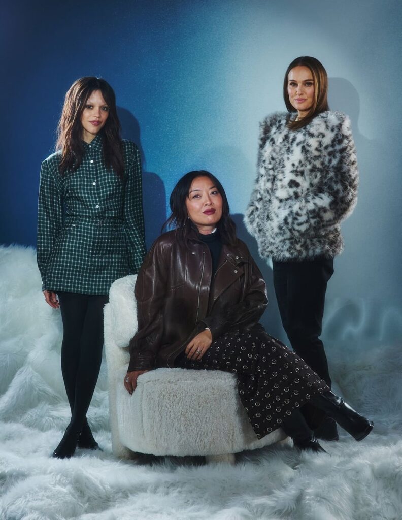 Jenna Ortega, Natalie Portman and Cathy Yan for Los Angeles Times portrait studio at Sundance Film Festival - January 2026