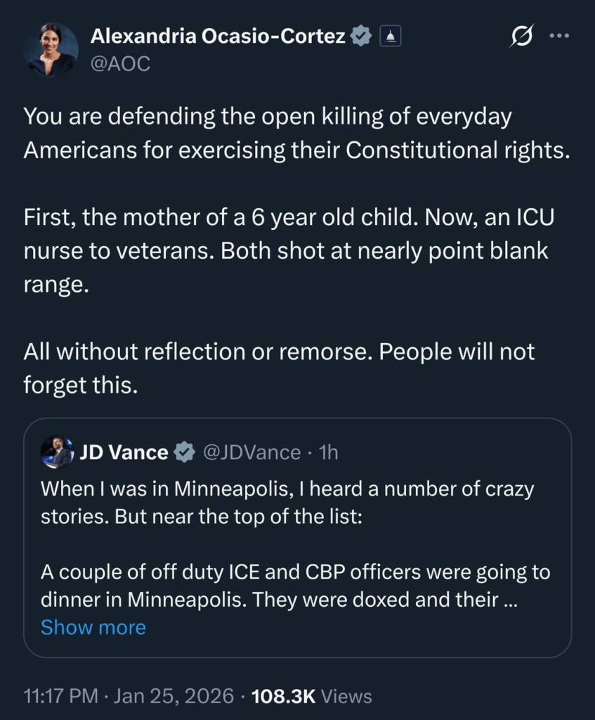 AOC to Vance: “You are defending the open killing of everyday Americans for exercising their Constitutional rights... People will not forget this.”