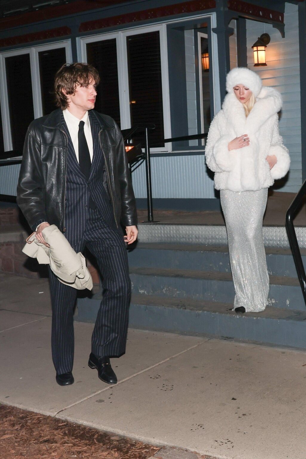 Anya Taylor-Joy and her husband Malcolm McRae in Aspen, Colorado