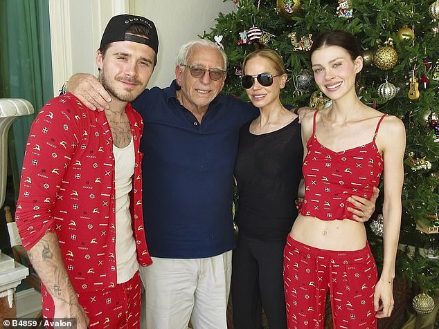 Brooklyn celebrated Christmas with wife Nicola and her parents