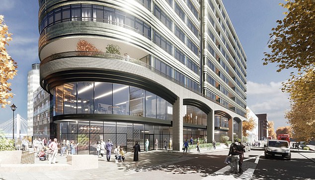 Wandsworth Council voted unanimously to reject Rockwell's 'grossly unacceptable' scheme, ruling that it failed to follow policy or meet community needs, after planning officers submitted a 127-page report recommending its refusal (Pictured: an artists rendition of the plans)