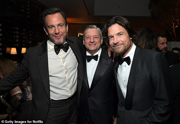 (L-R) Will Arnett, Co-CEO of Netflix Ted Sarandos and Jason Done