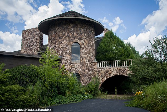 The remains of Tyson's abandoned mansion which he ended up selling in 1999