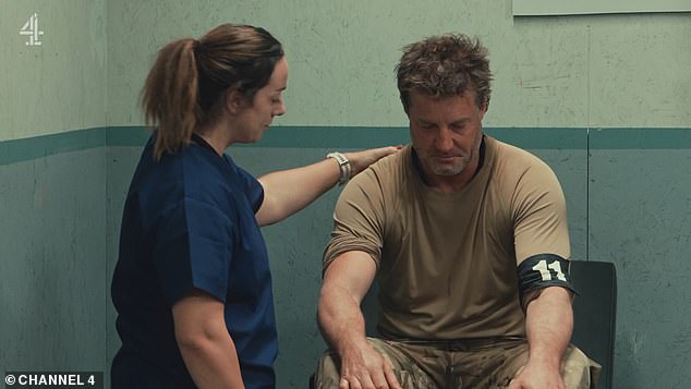 Axle (pictured) was the second to leave the show, after suffering with nerve pain in his arm