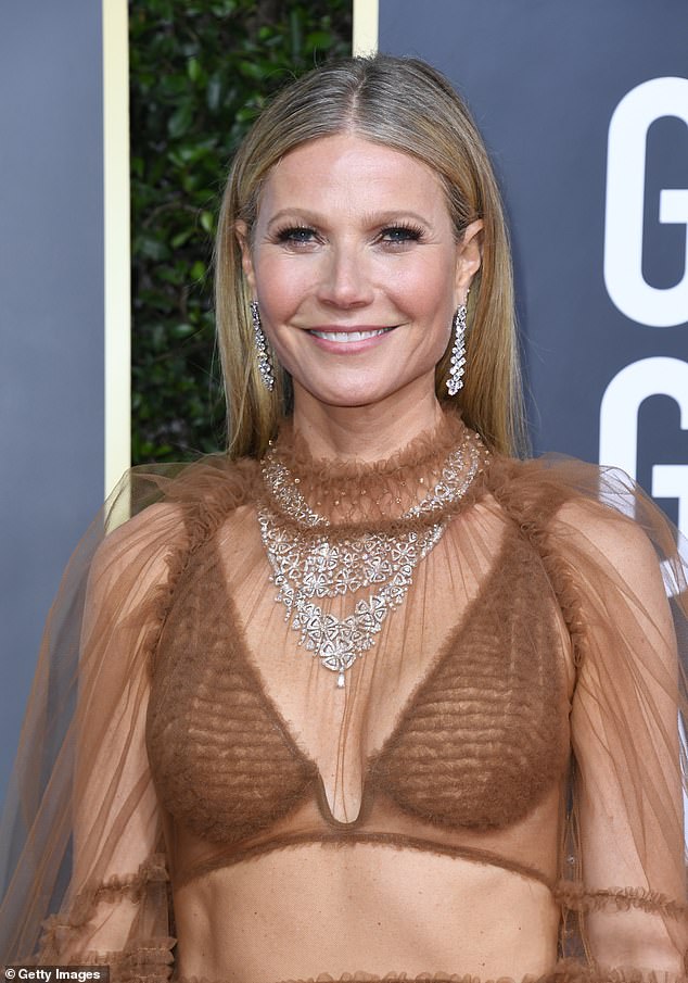 Paltrow is seen at the 2020 Golden Globe Awards. She has long denied having invasive procedures, but some observers notice a shift in her appearance between 2020 and 2022