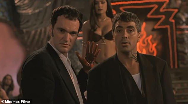 George Clooney (R) already had beef with Quentin Tarantino (L) for calling him 'not a movie star' in 2024 after they portrayed the Gecko brothers in Robert Rodriguez's 1996 vampire flick From Dusk till Dawn