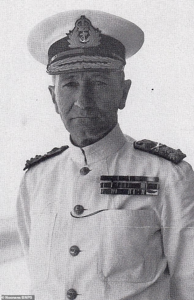 Sir John Cunningham (pictured) was travelling to England via his cruiser HMS Devonshire - tasked with evacuating King Haakon VII and other VIPs after their homeland was invaded by the Nazis