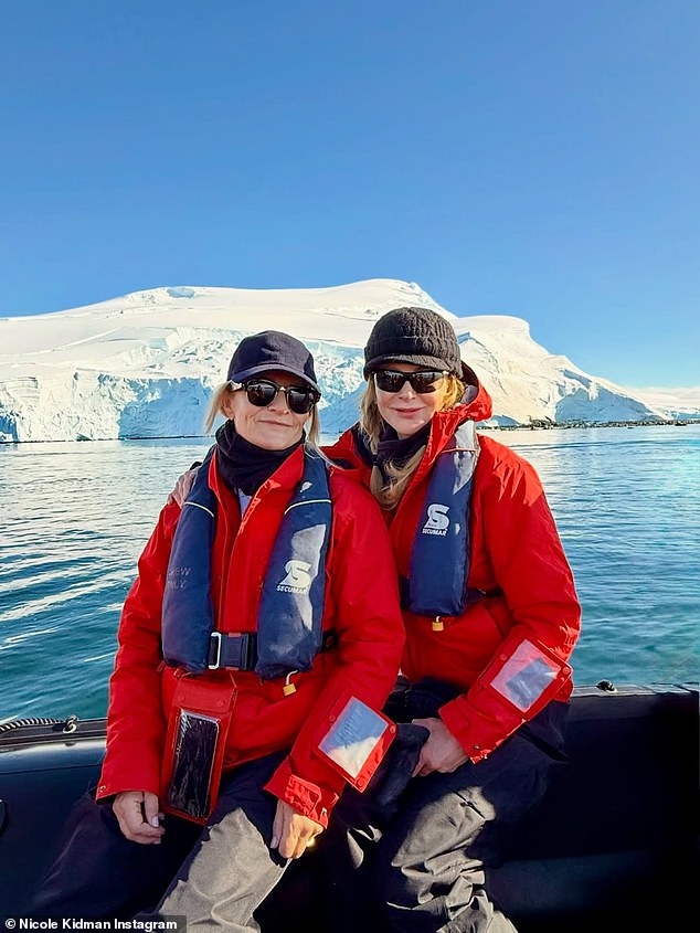 Nicole shared another photo that showed her happily posing with an unidentified woman who the actress called 'my bestie.'