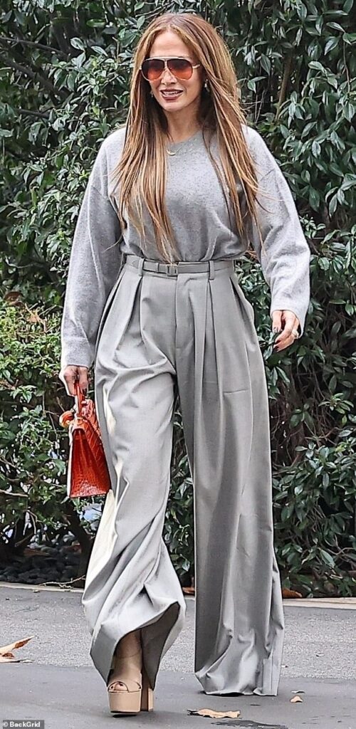 JLo is rarely seen without a heel and often opts for towering platforms or sky-high stilettos to enhance her already statuesque presence