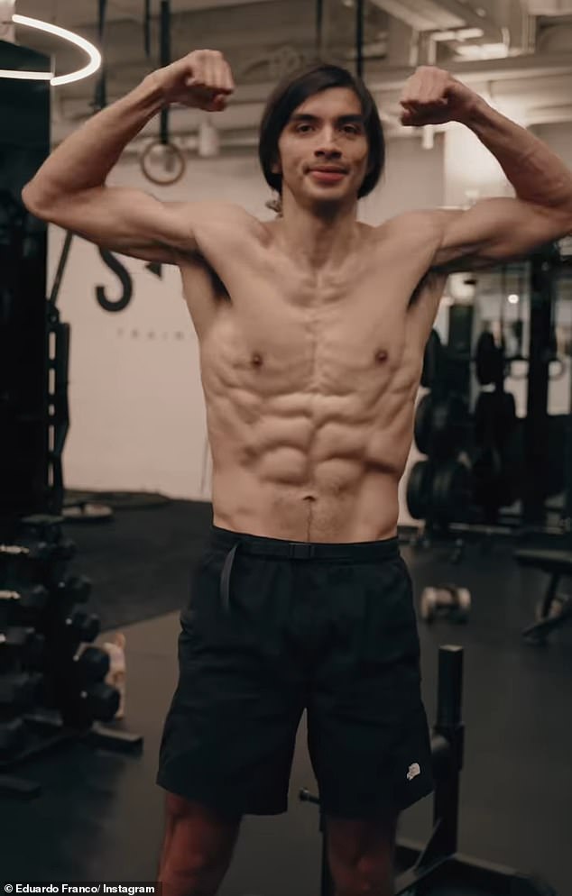Stranger Things star Eduardo Franco  revealed his jaw-dropping body transformation which took him just three months on Instagram on Thursday as he took on a new film role
