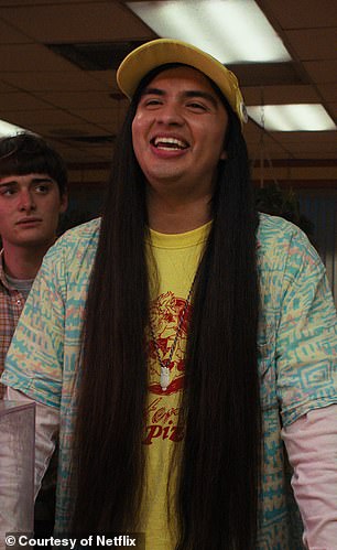 His new body is a major transformation from his Strager Things days