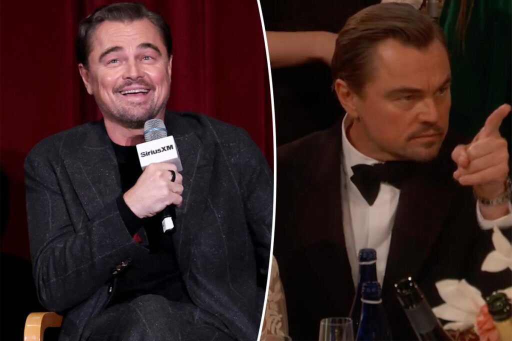 Leonardo DiCaprio won't say who he was talking to in Golden Globes clip
