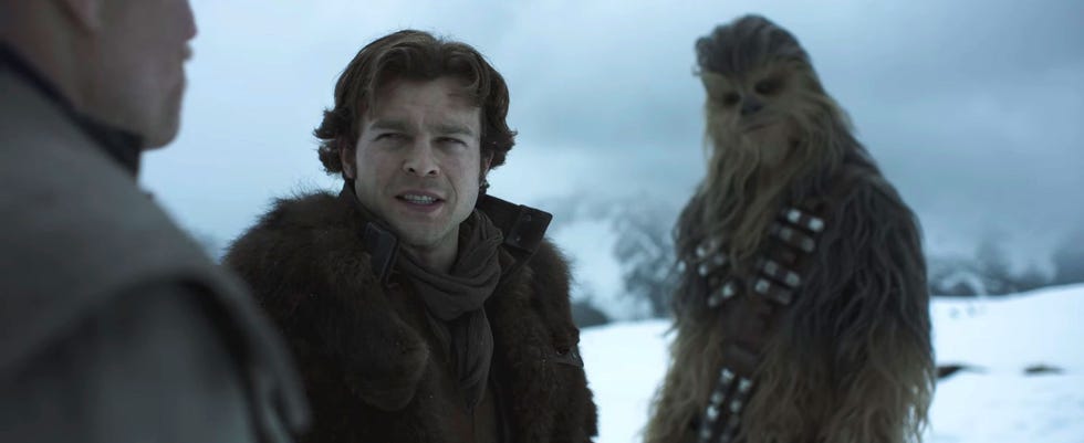 solo a star wars movie, trailer, han solo, chewbacca, alden enrenreich