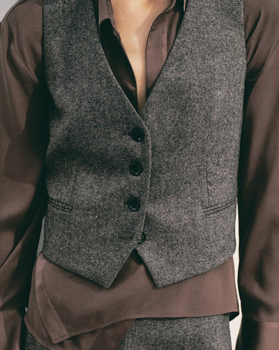 Speckled wool waistcoat Speckled wool waistcoat