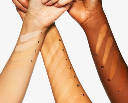Three arms wearing various shades of MAC Studio Fix 24-Hour Smooth Wear Concealer